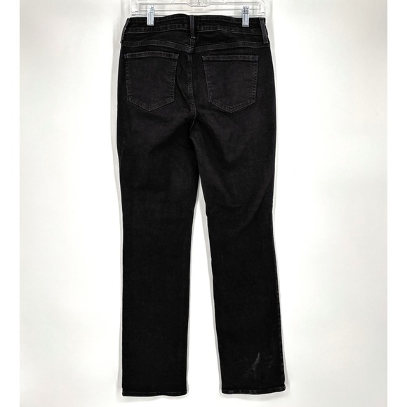 NYDJ Marilyn Straight Leg Jeans Sz 6 Black Denim Mid Rise Stretch Slimming Long - Picture 6 of 13